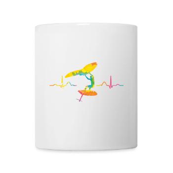 Flügel Surfer Wingsurfing Retro Folie Flügel - Tasse - Weiß - Vorne