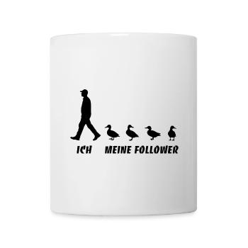 Ich Meine Follower Ente Züchter Landwirt Bauer - Tasse - Weiß - Vorne