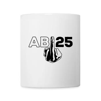 Abi 25 - Stinkefinger - Abitur - Geschenk - Tasse - Weiß - Vorne