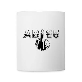 Abi 25 - Stinkefinger - Abitur - Geschenk - Tasse - Weiß - Vorne
