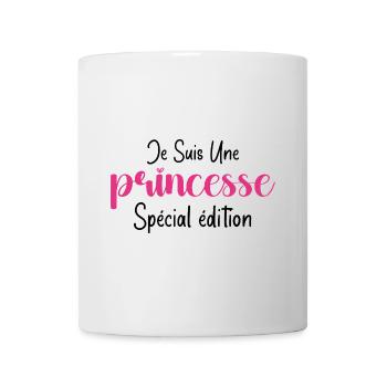 Je Suis Une Princesse Design Féminin Drôle Unique - Mug blanc - blanc - Devant