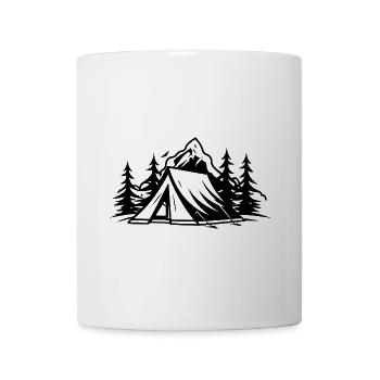 Tente de camping - Mug blanc - blanc - Devant