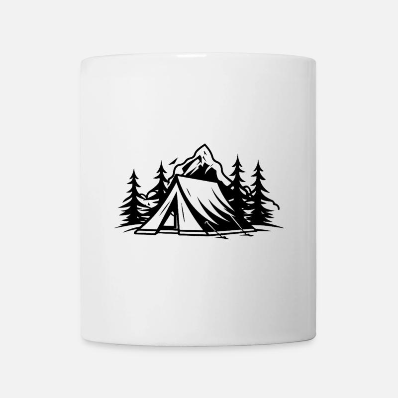 Camping Zelt - Tasse - Weiß