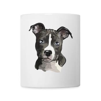 Staffordshire chiot TERRIER - Mug blanc - blanc - Devant