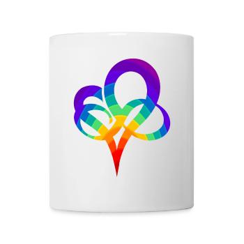 Colorful LGBTQ heart symbol polyamory gift - Mug - white - Front