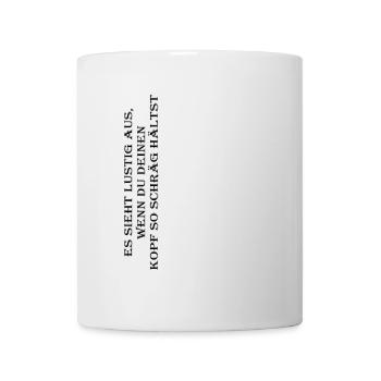 Sieht lustig aus schwarz - Tasse - Weiß - Vorne