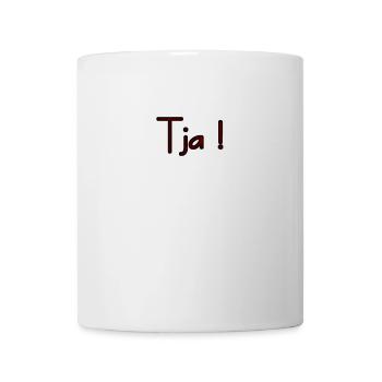 tja schwarz - Tasse - Weiß - Vorne