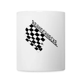 rennschnecke zielflagge schwarz - Tasse - Weiß - Vorne