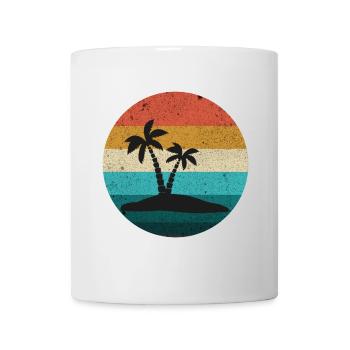 Sonnenuntergang retro - Tasse - Weiß - Vorne