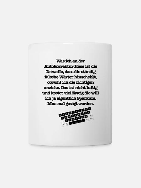 autokorrektur schwarz - Tasse - Weiß
