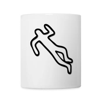 umriss dunkel - Tasse - Weiß - Vorne