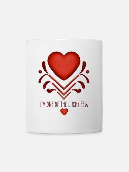 The Lucky Few Awareness Symbole de coeur pour Trisomi21 - Mug blanc - blanc