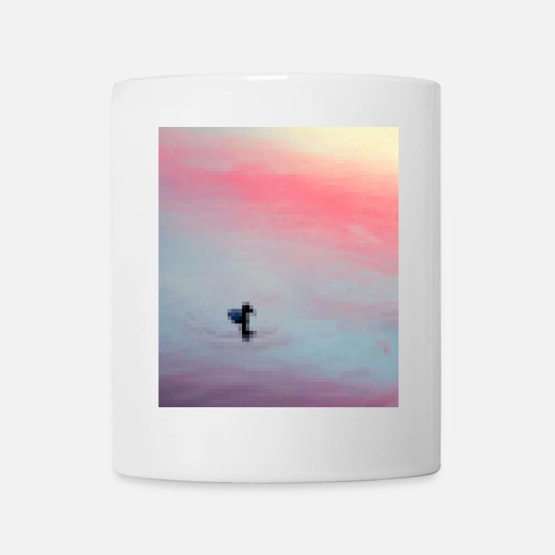 verpixelte ente - Tasse - Weiß