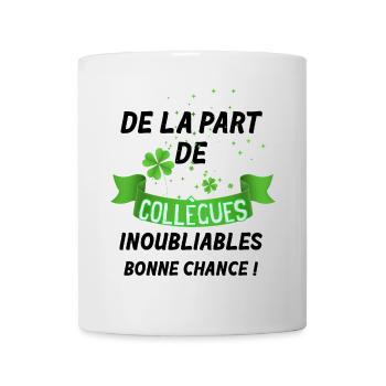 Cadeau Départ de la Part de Collègues Inoubliables - Mug blanc - blanc - Devant