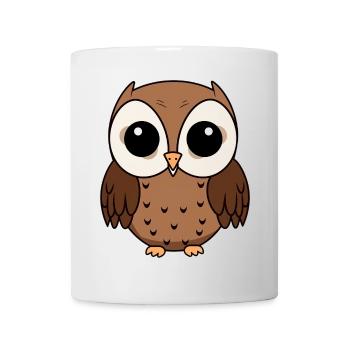 Mignon petit hibou - Mug blanc - blanc - Devant