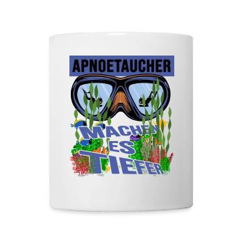 apnoetaucher oxygen apnoe tieftauchen schnorcheln - Tasse - Weiß - Vorne