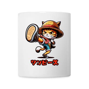 Katze Anime - Tasse - Weiß - Vorne