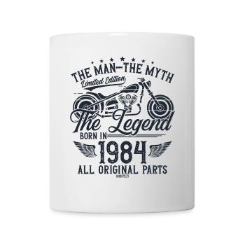 1984 Vintage Man Myth Legend Motorcycle - Mug - white - Front