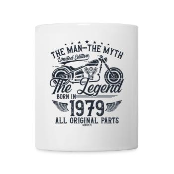 1979 Vintage homme mythe légende moto - Mug blanc - blanc - Devant