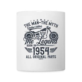 1954 Vintage homme mythe légende moto - Mug blanc - blanc - Devant