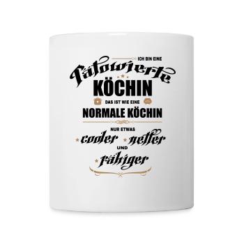 Tätowierte Köchin ist besser! Köchin mit Tattoos. - Tasse - Weiß - Vorne