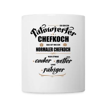 Chefkoch mit Tattoos. Tätowierter Chef. - Tasse - Weiß - Vorne