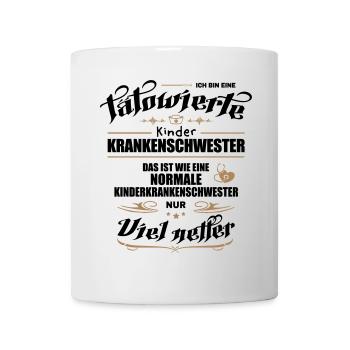 Tätowierte Kinderkrankenschwester ist netter! - Tasse - Weiß - Vorne