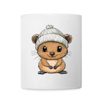 Quokka mignon mignon bébé enfants animal dessin animé - Mug blanc - blanc - Devant