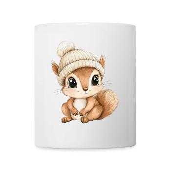 écureuil mignon mignon bébé mignon enfants dessin animé animal - Mug blanc - blanc - Devant