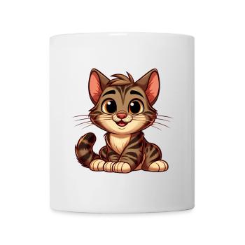 Katze Tiger 2 - Tasse - Weiß - Vorne