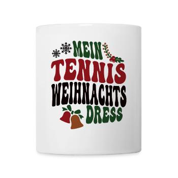 Tennisspielerin Weihnachten Tennis Spielerin XMAS - Tasse - Weiß - Vorne
