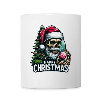 Santa Claus Skull with Christmas Ornament - Mug - white - Front