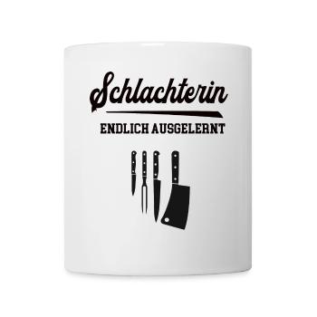 Schlachterin Ausbildung Bestanden Azubi Schlachter - Tasse - Weiß - Vorne