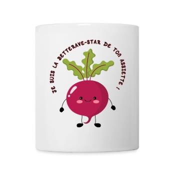 Ich bin der Star der Roten Bete auf deinem Teller! - Tasse - Weiß - Vorne