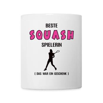 Squash Spielerin Beste Squasherin Geburtstag - Tasse - Weiß - Vorne