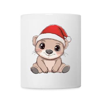 Wombat Weihnachten Süß Niedlich Xmas Weihnachtlich - Tasse - Weiß - Vorne