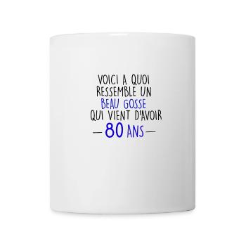 80 ans - Mug blanc - blanc - Devant