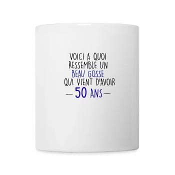 50 ans - Mug blanc - blanc - Devant