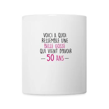 50 ans - femme - Mug blanc - blanc - Devant