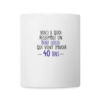 40 ans - Mug blanc - blanc - Devant