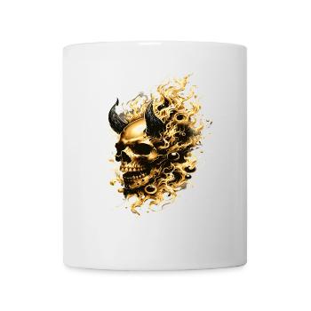 Feuer Totenkopf Flammen Inferno Mystisch & Edel - Tasse - Weiß - Vorne