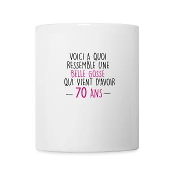 70 ans- femme - Mug blanc - blanc - Devant