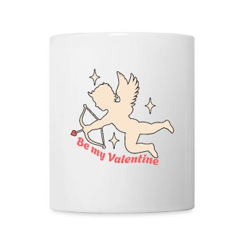 Be My Valentine Cupidon la Saint-Valentin - Mug blanc - blanc - Devant