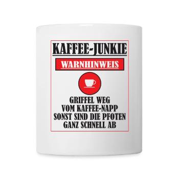 Motiv / Kaffee-Junkie (by Silko Werner) - Tasse - Weiß - Vorne