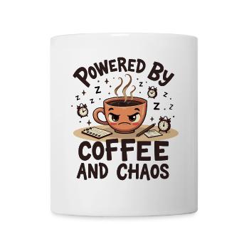 Powered by Coffee and Chaos - Mug - white - Front