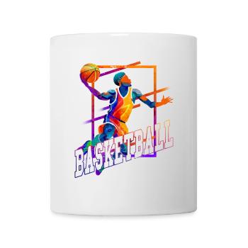 Basketball Basketballer Spieler Fan Vintage Retro - Tasse - Weiß - Vorne