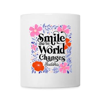 Change the World and Smile - Mug - white - Front