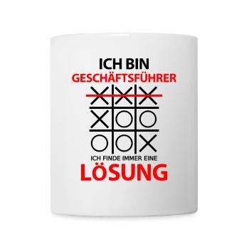 Geschäftsführer Lustiger Spruch Sprüche Witzig - Tasse - Weiß - Vorne