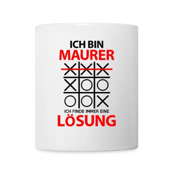 Maurer Lustige Sprüche Witzig Humor für Papa Vater - Tasse - Weiß - Vorne