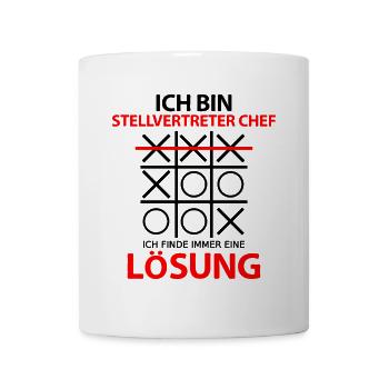 Stellvertreter Chef Stellvertretung Stellv Witzig - Tasse - Weiß - Vorne